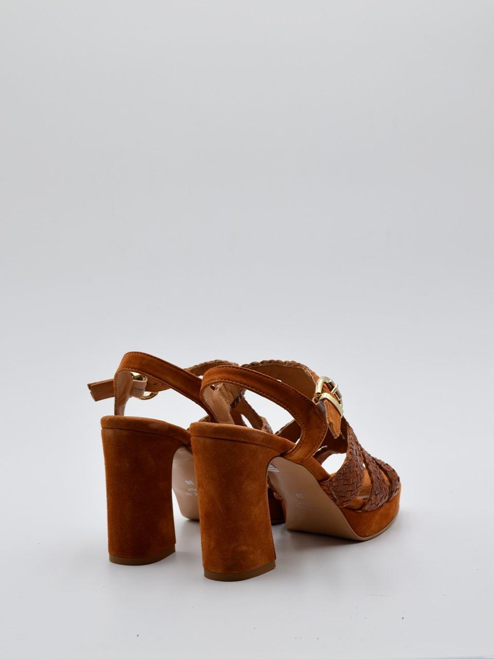 sandalo intrecciato con plato' DE25-148 CUOIO MICHAEL DASS 
