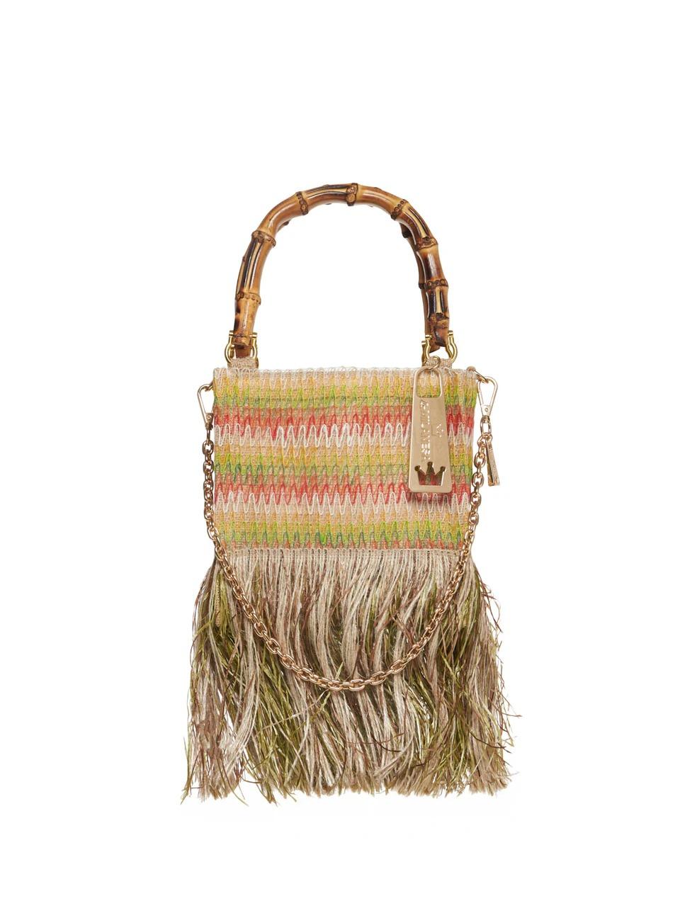 borsa con frangia lunga BEGONIA M LA MILANESA 