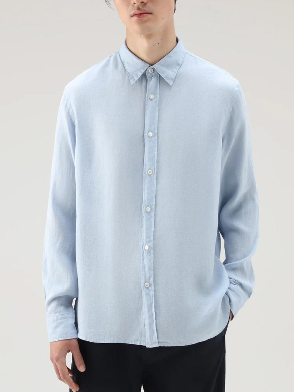 camicia in lino CFWOSI0113MRUT3372 UT3372 I WOOLRICH 