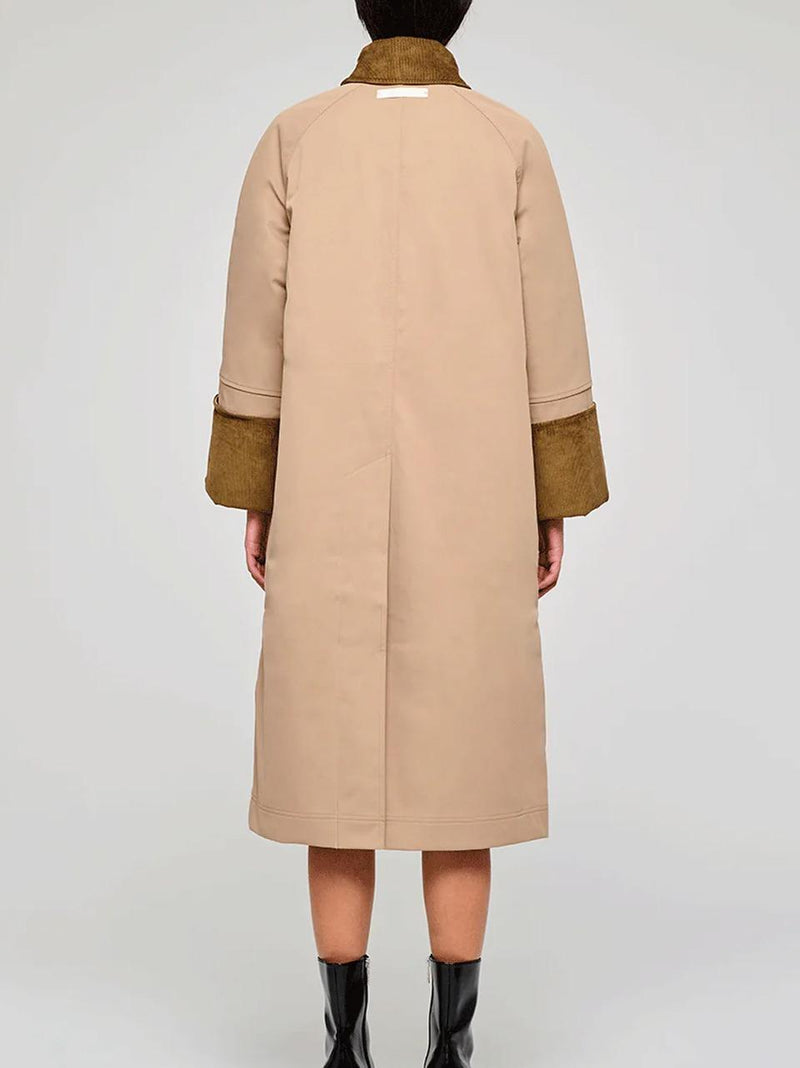 trench maxi gabardina puffy 9324 145 oof 