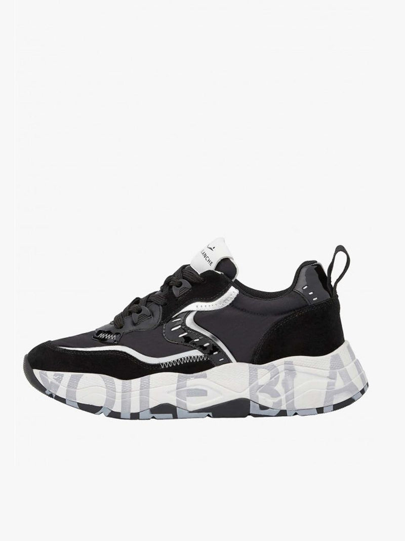 sneakers club 105 001-2017475-05 1A03NERO VOILE BLANCHE 