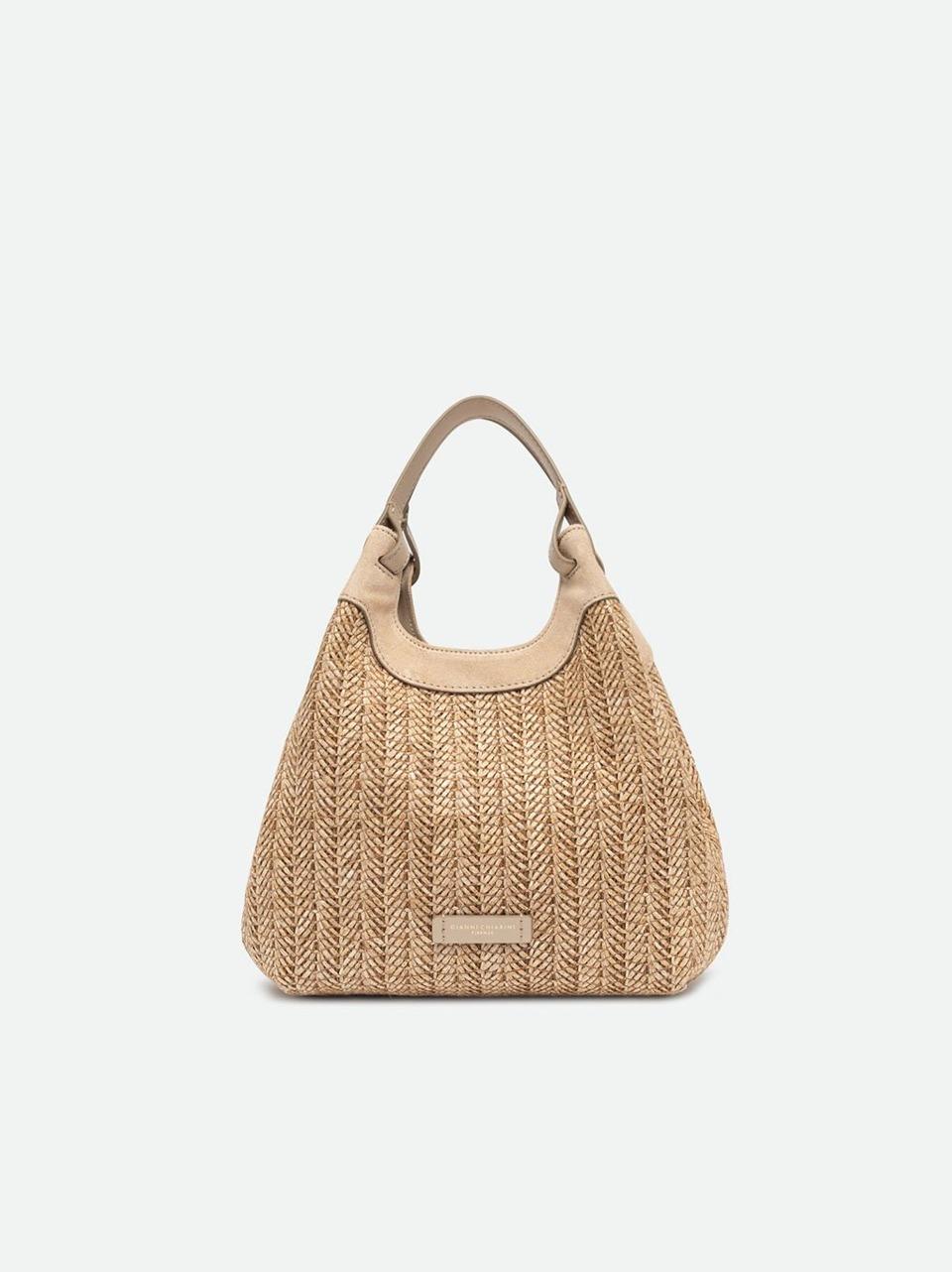 shopping dua media paglia spigata BS12339 SABBIA GIANNI CHIARINI 