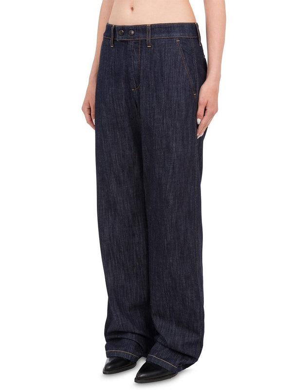 pantalone dritto denim fiammato MOUNING PD557 812 DEPARTMENT FIVE 