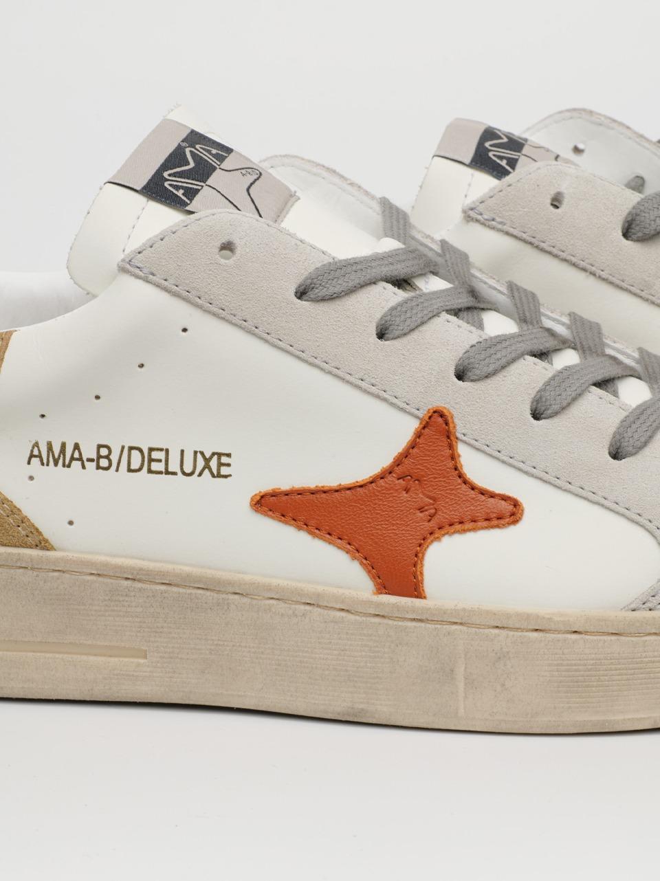 sneakers slam 4066 BIANCO TAUPE AMA brand 