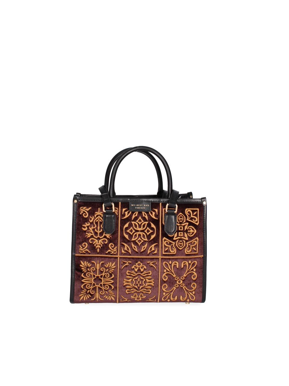 borsa lisbona velvet piccola 1002 TABACCO MY-BEST BAGS 