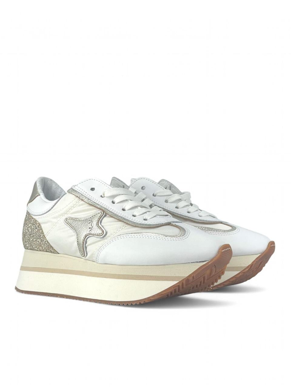 sneakers lady suola alta 4157 BIANCO AMA brand 