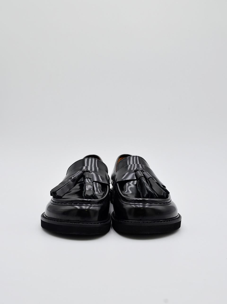 mocassino con nappine forma a piede 9714 NERO MAT:20 