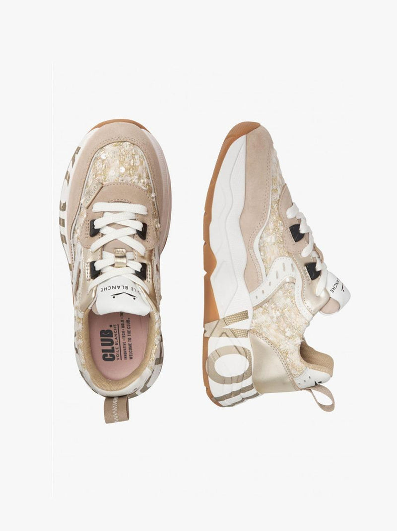 sneakers club 105 CLUB 105-16 2E49 BEIGE PLATINUM VOILE BLANCHE 