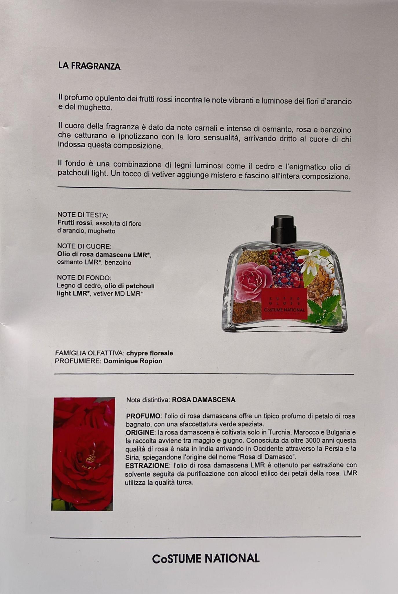  6311G101 SUPERGLOSS PROFUMO CoSTUME NATIONAL 