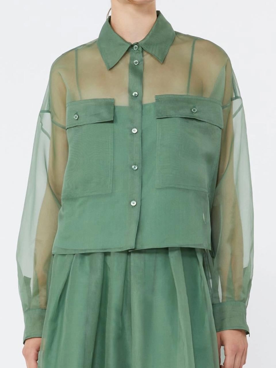 camicia in  organza con top abbinato COLOMBA VERDE WEEKEND  by Max Mara 