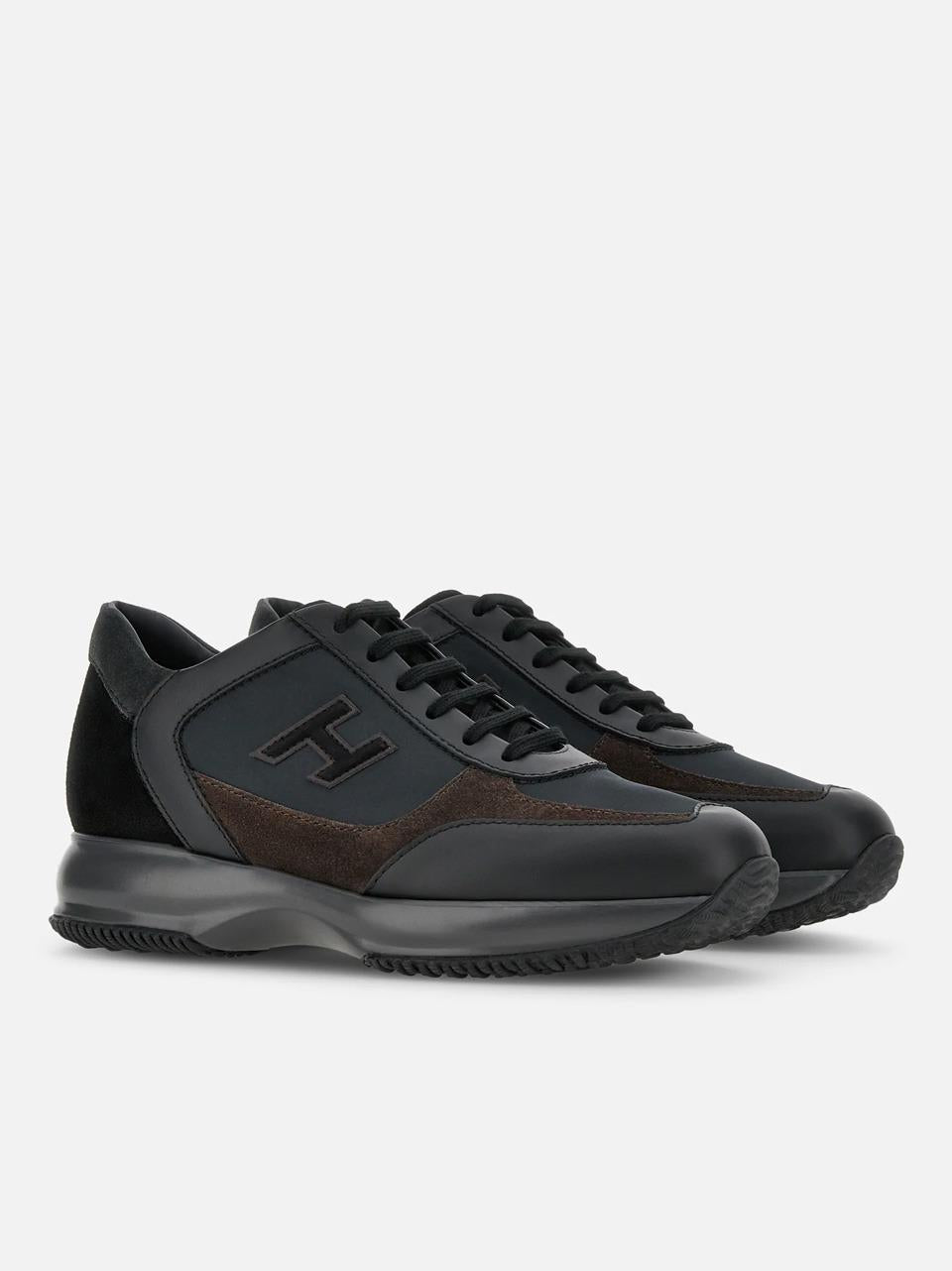 hogan new interactive pelle HXM00N0Q101N79012V NERO\TESTA DI MORO HOGAN 