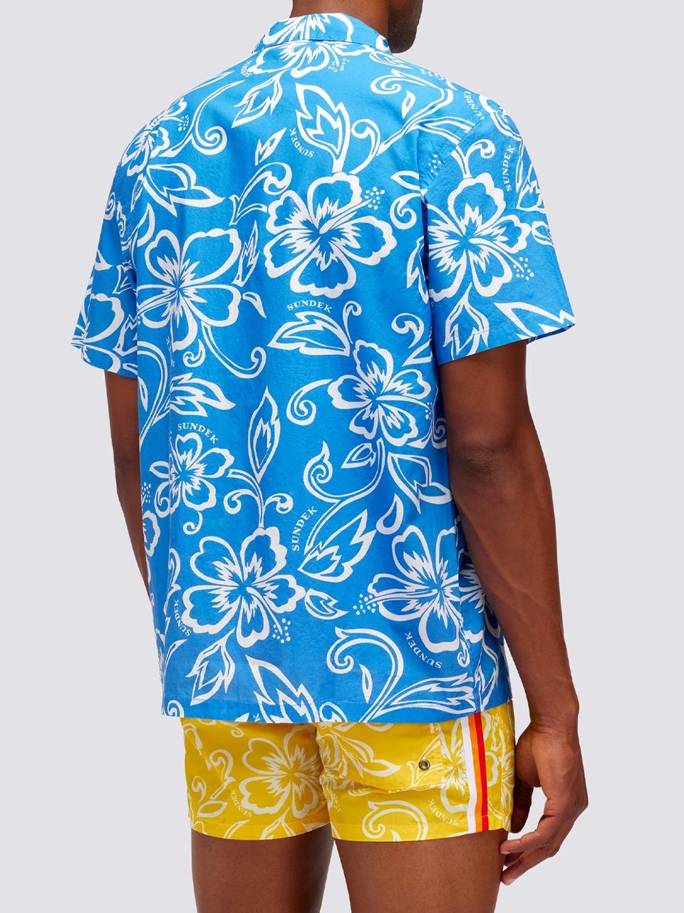 camicia manica corta floreale M817SHMU1IA 616IA SUNDEK 