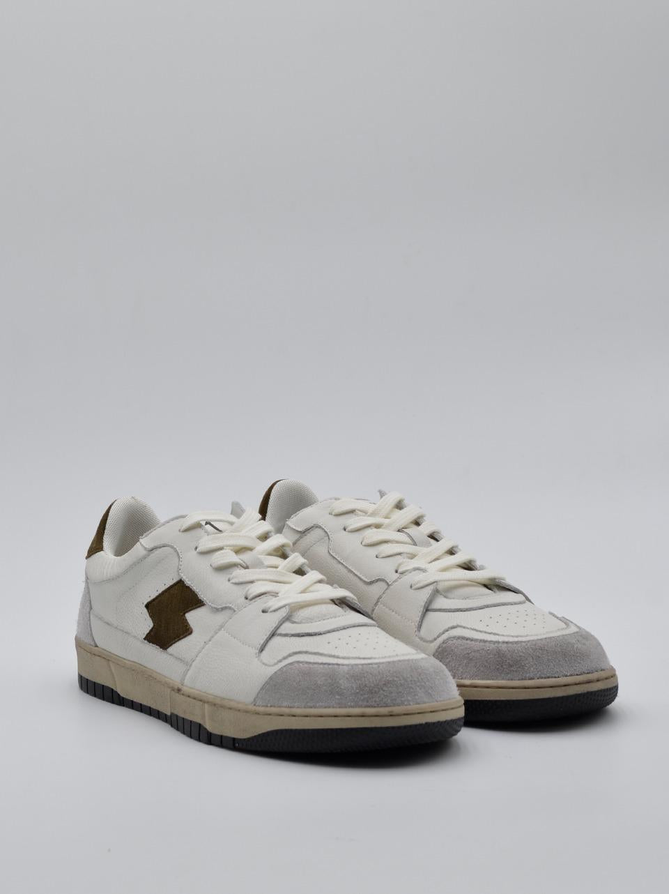 sneakers 10009 bianco verde 101 