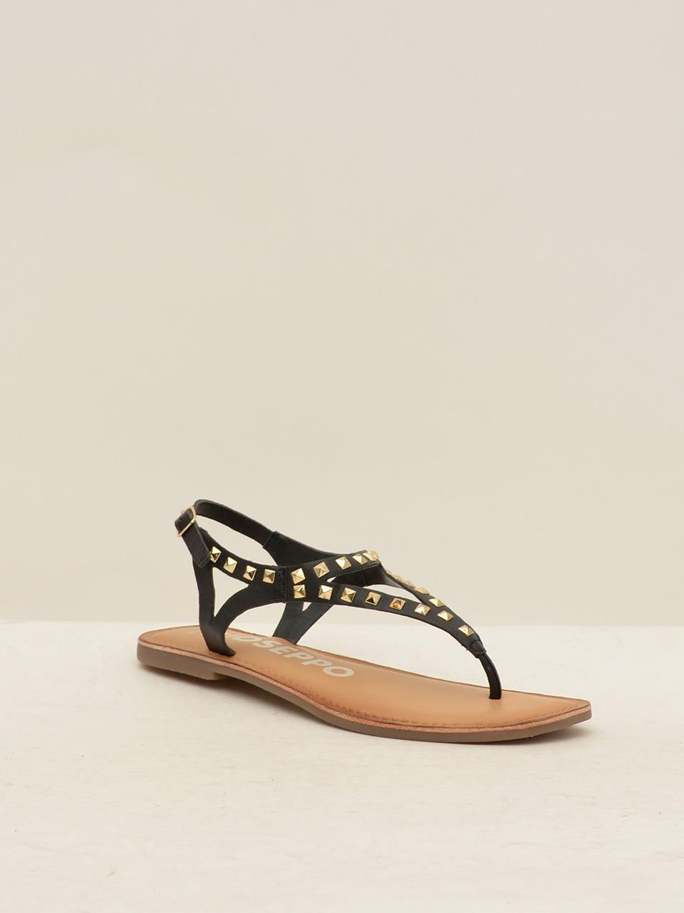 sandalo infradito con borchie 71770TRILBY NERO GIOSEPPO 