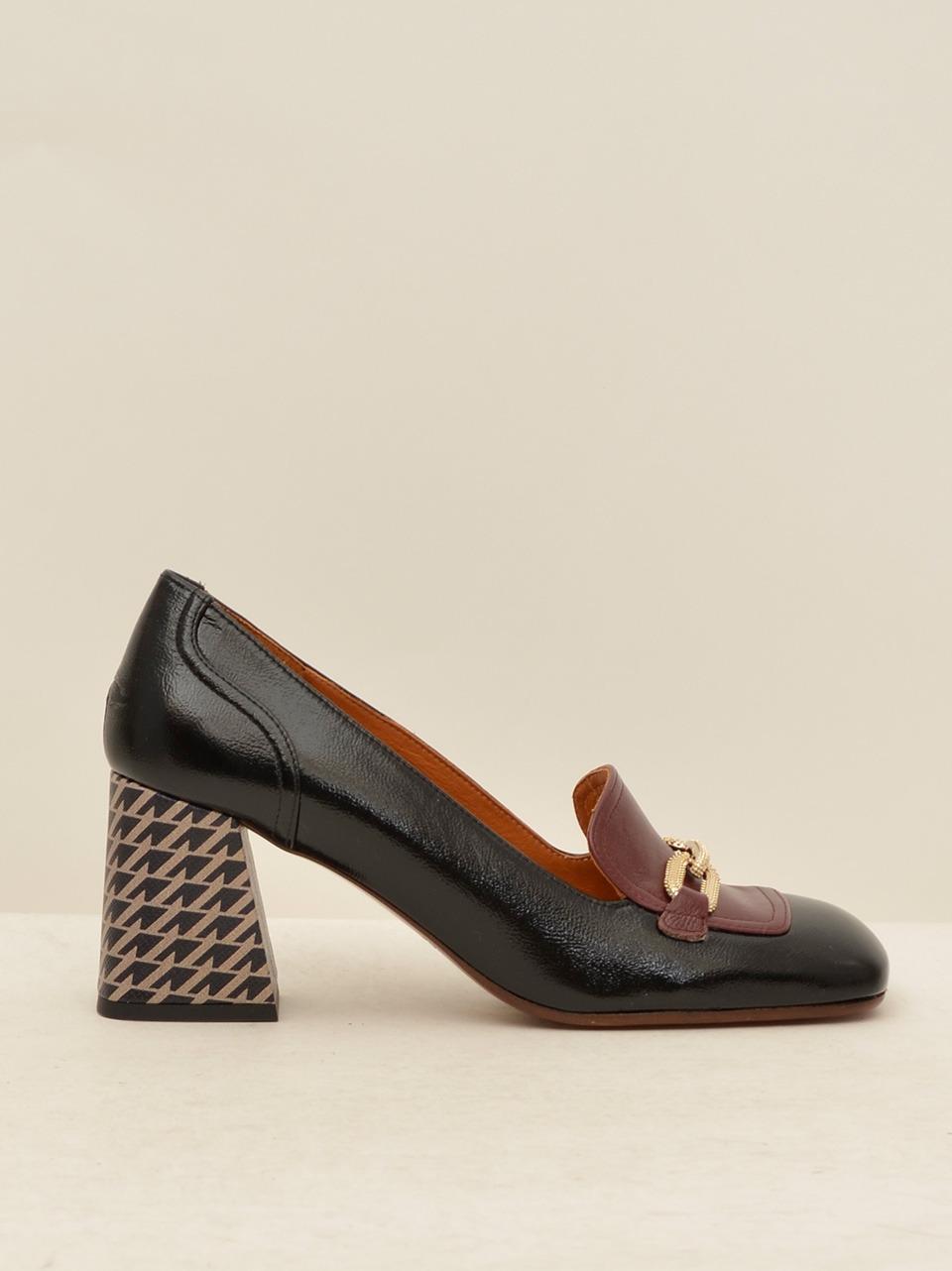 mocassino con passante tacco optical  h 60 mm SOTEL NERO CHIE MIHARA 