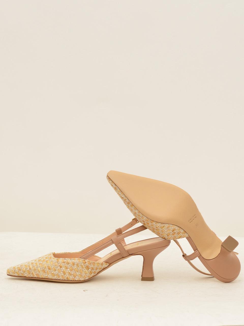 chanel rafia tacco 40 1100 NATURE MATTEO PITTI 