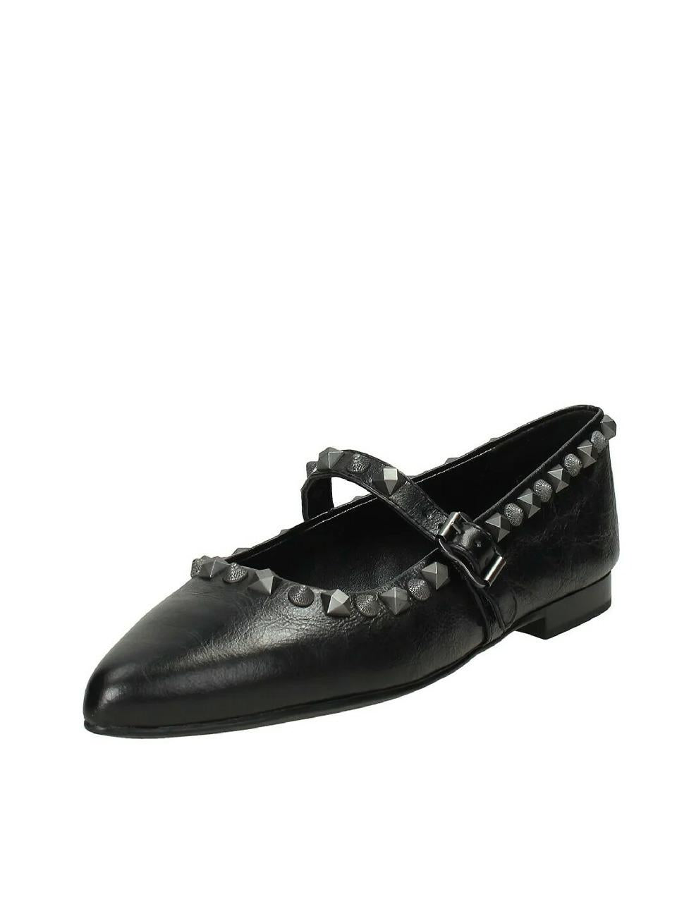 ballerina borchiata BEATNIK02 NERO ASH 