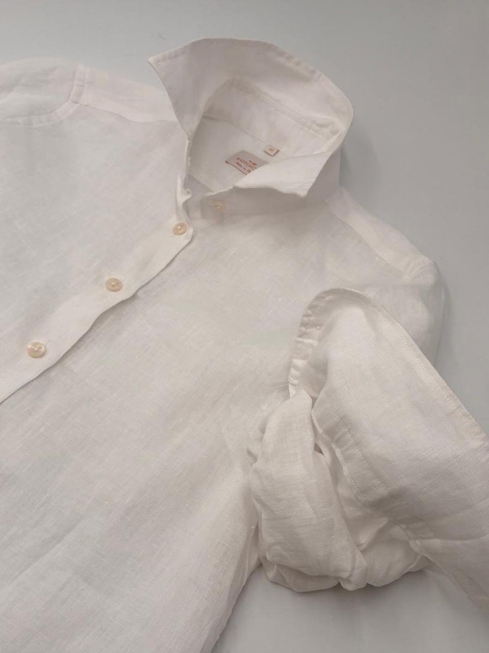 camicia in lino PAOLA D050 B BASTONCINO 