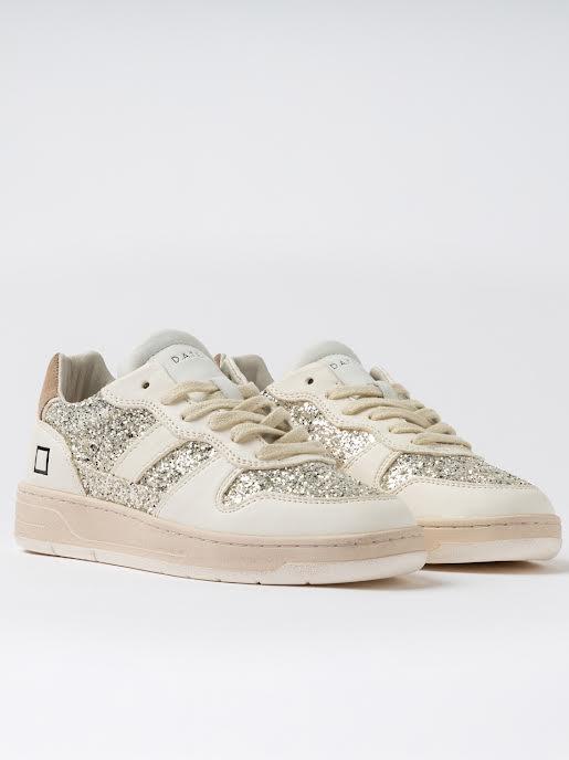 sneakers court 2.0 glitter W441-C2-GL-PL-PL PLATINUM D.A.T.E 