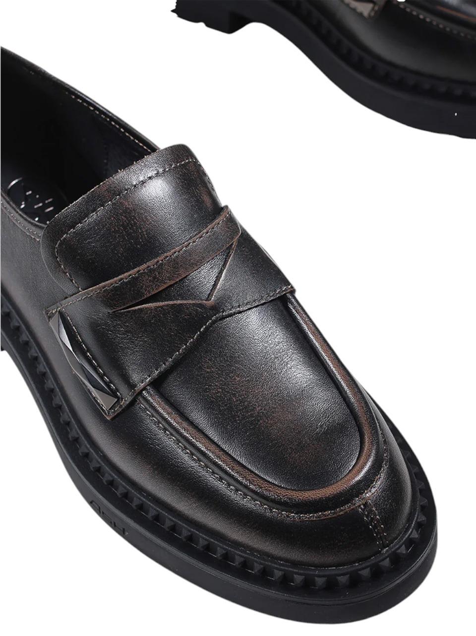 mocassino con passante MEDUSA 05 NERO ASH 