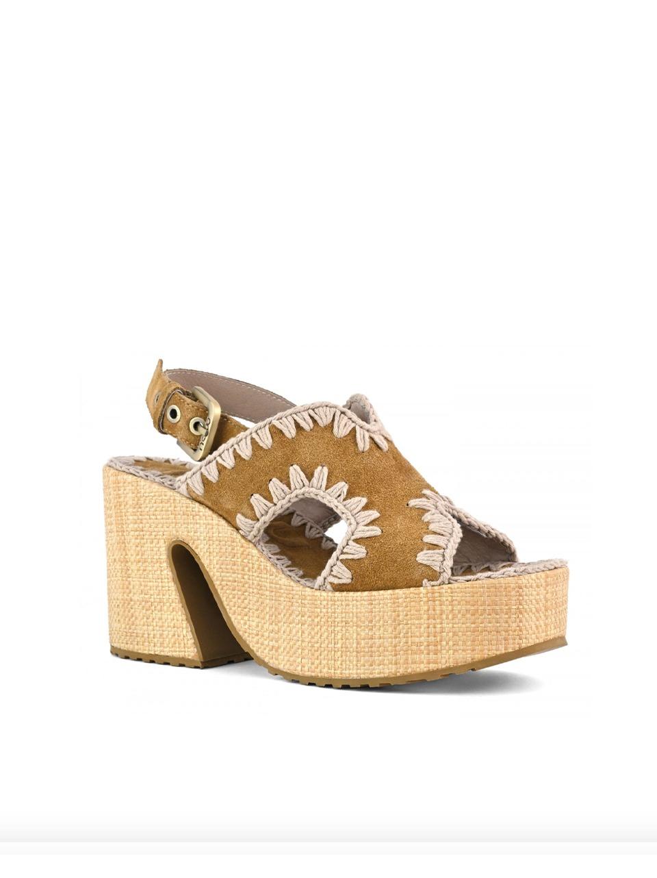 raffia platform with back stra MU SW721002A COG MOU 