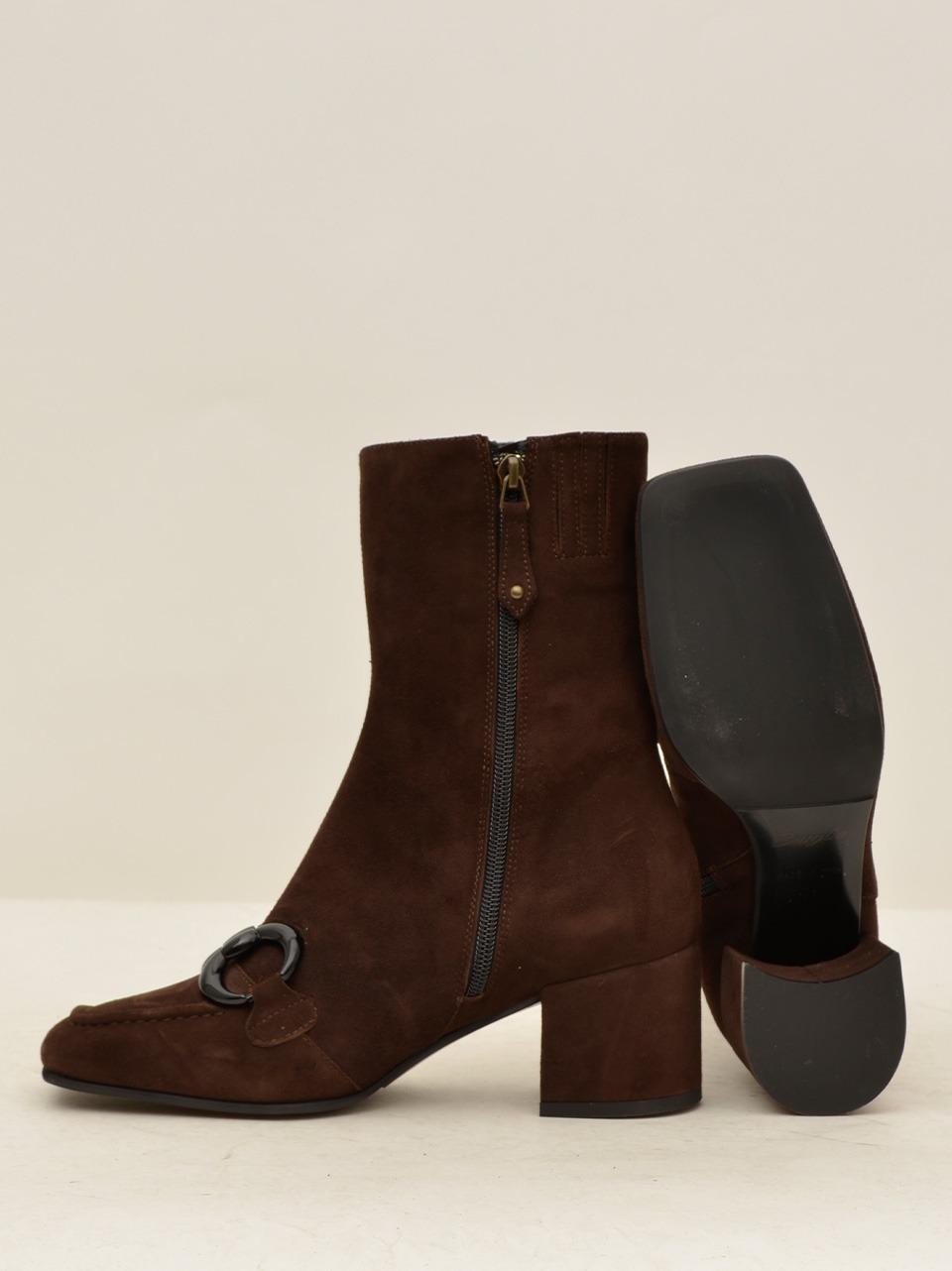 stivaletto con accessorio 9138 TESTA DI MORO BRUGLIA 