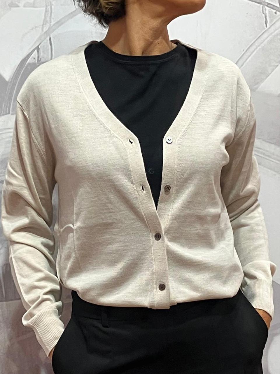 cardigan merinos con spacchi COLLEGE B DEPARTMENT FIVE 