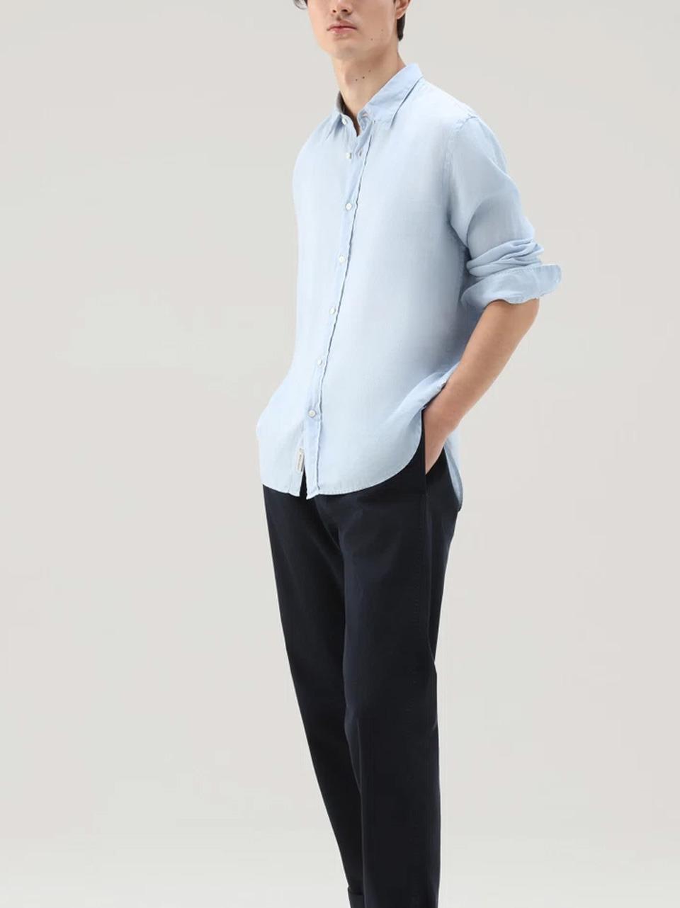 camicia in lino CFWOSI0113MRUT3372 UT3372 I WOOLRICH 