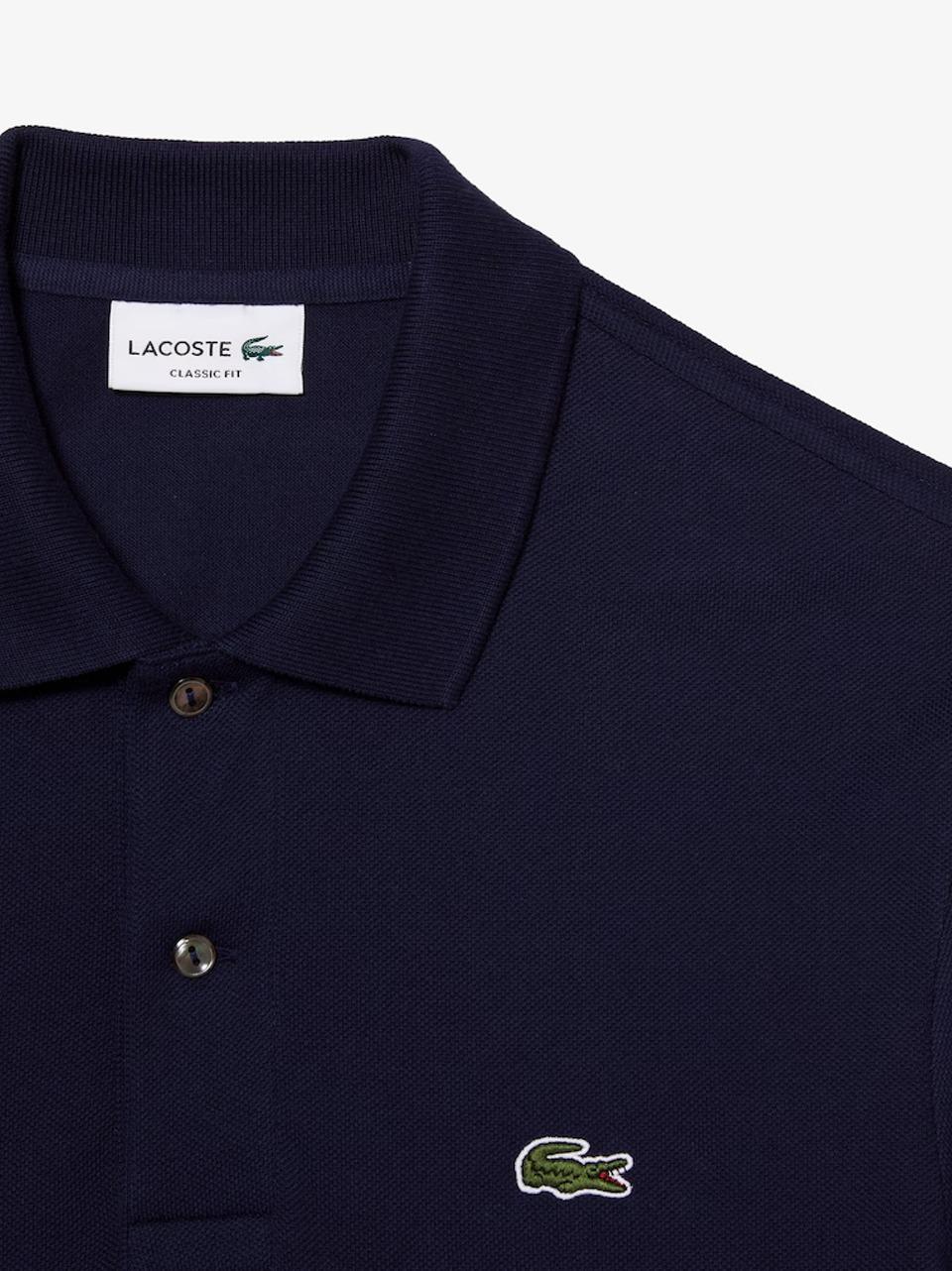 polo manica lunga L1312 BLU LACOSTE 