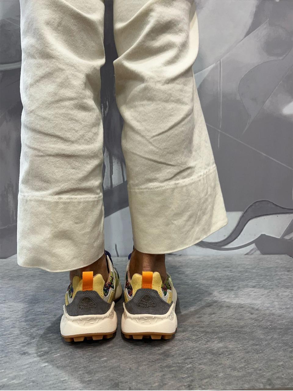 sneakers yamano3 floreale YAMANO31B64 LIME FLOWER MOUNTAIN 