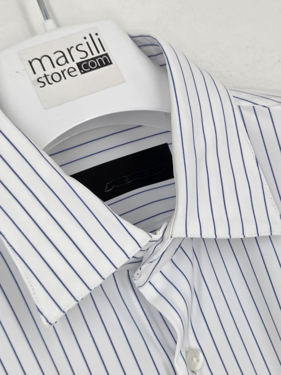 camicia oxford jacquard stipe 26270 42 LIGHT RRD 