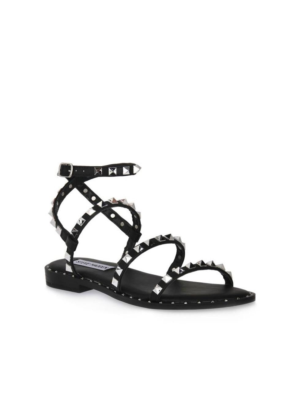 sandalo flat con borchie SMSTRAVEL BLACK MESCH STEVE MADDEN 