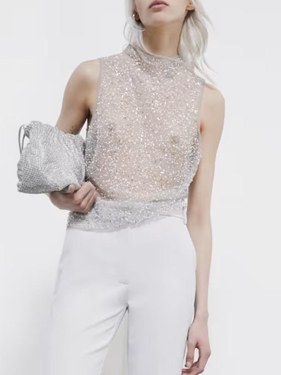 top full strass 2C1703 J4V6 Patrizia pepe 