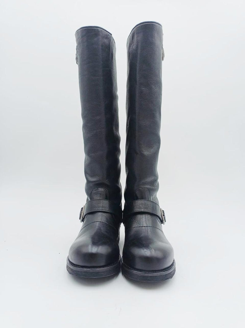 stivale alto con fibbie 29329 BLK BIKKEMBERGS 