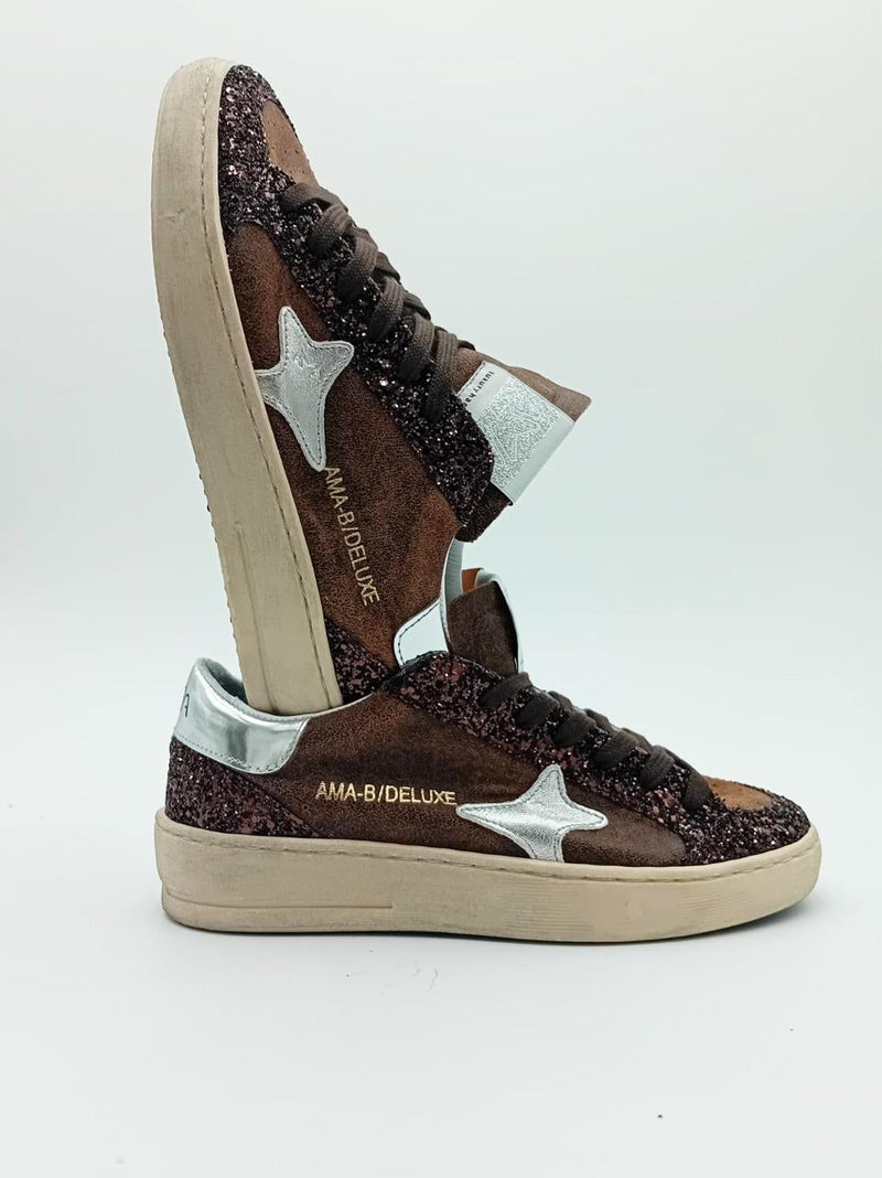 sneakers slam 4345 MARRONE AMA brand 