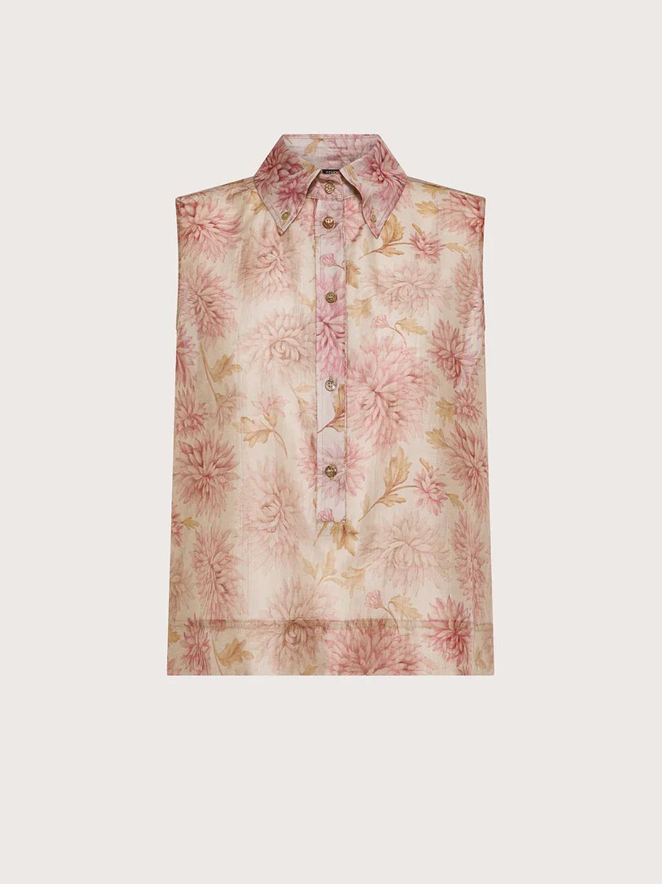 camicia smanicata floreale TO0203 450272 572 SEVENTY 