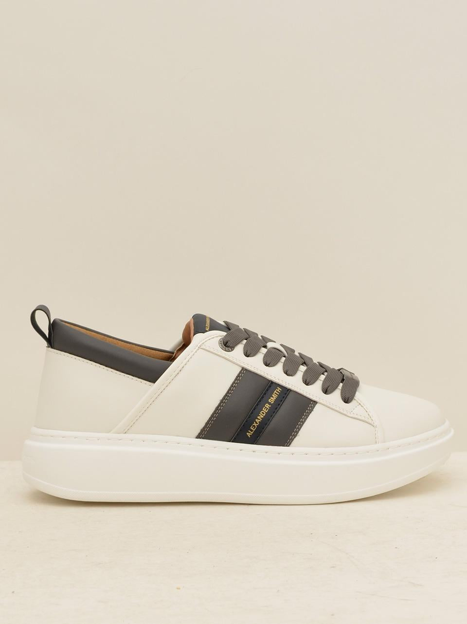 sneakers wembley con banda EWM7163 WHITE DARK SMOOKE ALEXANDER SMITH 