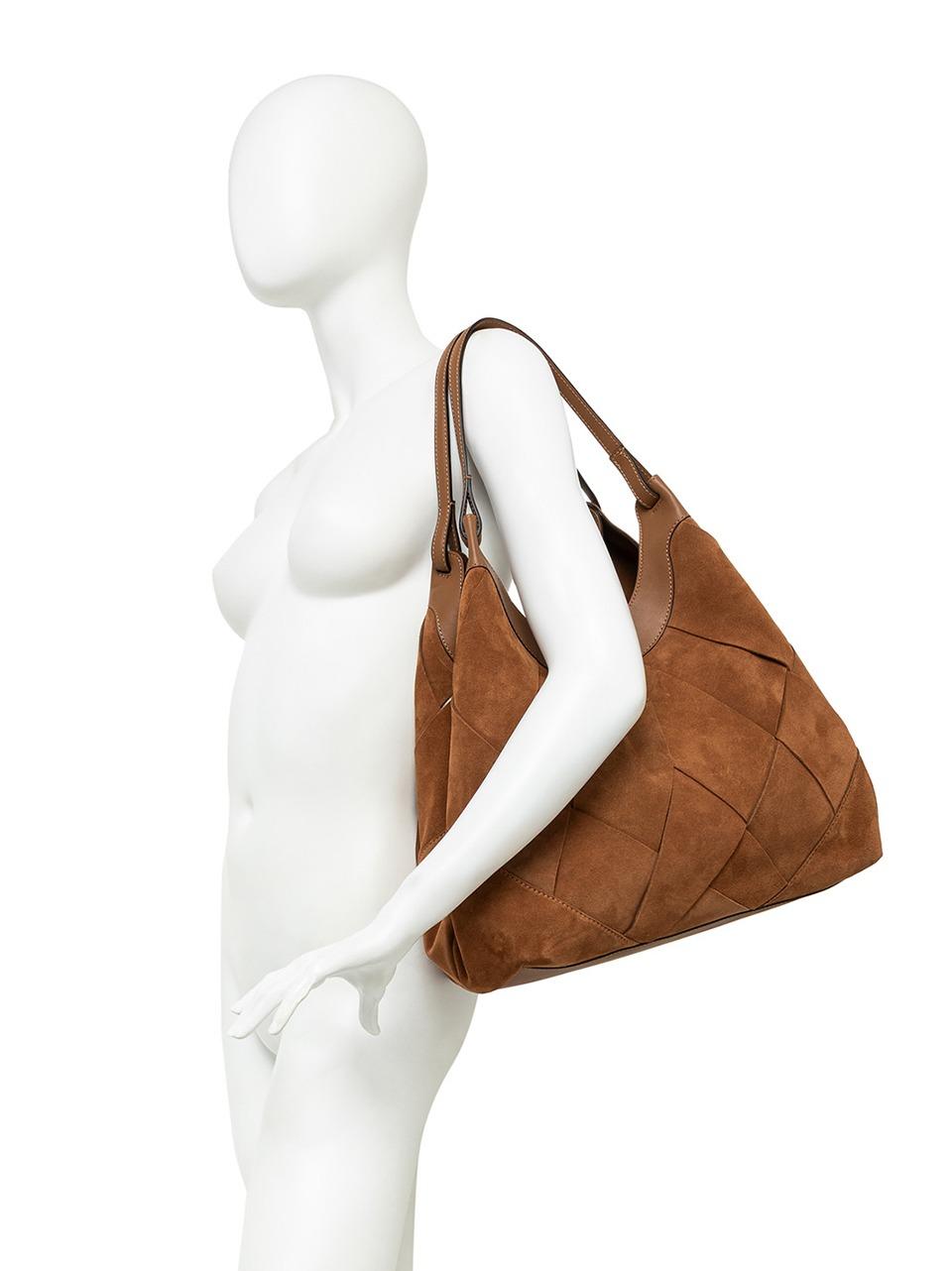 shopping dua grande intrecciata BS12350 CARAMEL GIANNI CHIARINI 