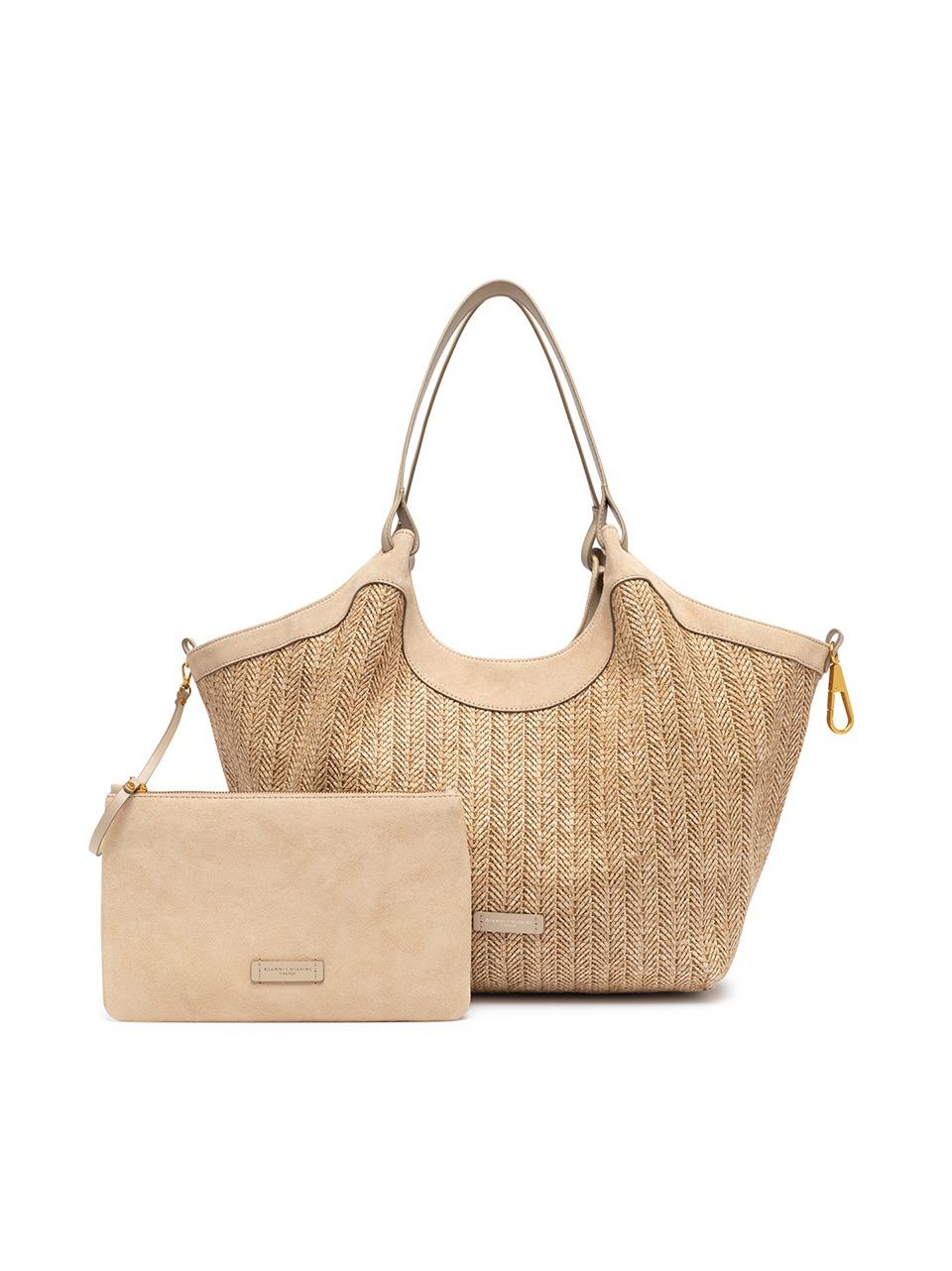shopping dua grande paglia spigata BS12340 SABBIA GIANNI CHIARINI 