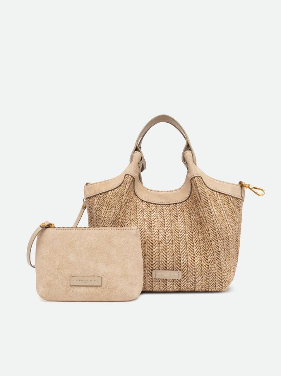 shopping dua media paglia spigata BS12339 SABBIA GIANNI CHIARINI 