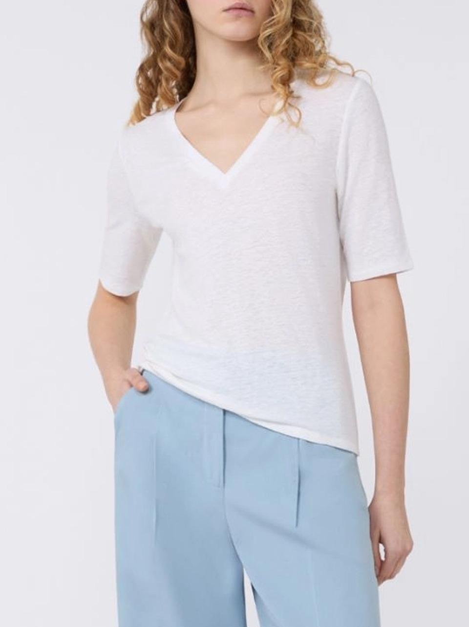 maglia scollo v con inserto in san gallo OPZIONE B WEEKEND  by Max Mara 