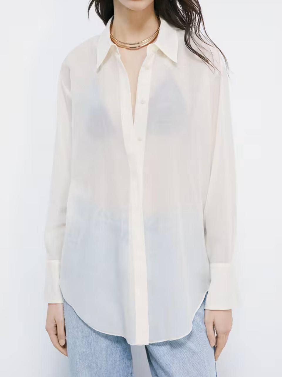 camicia over in mussola 2C1711 W436 Patrizia pepe 