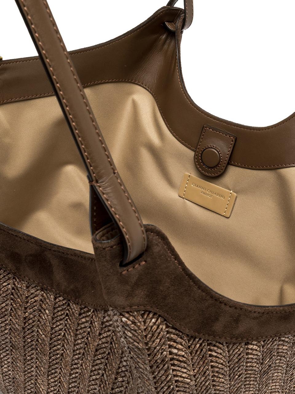 shopping dua grande paglia spigata BS12340 CHOCO GIANNI CHIARINI 