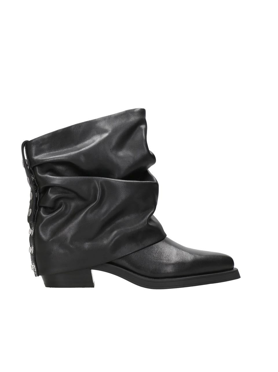 stivaletto crincle LOREN COMBO A NERO ASH 