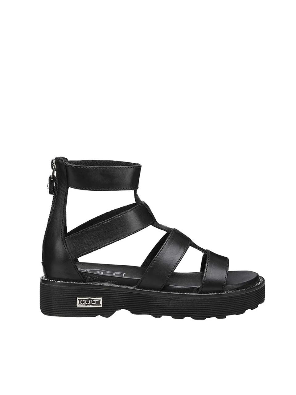 sandalo con zip posteriore CLW329000 NERO CULT 