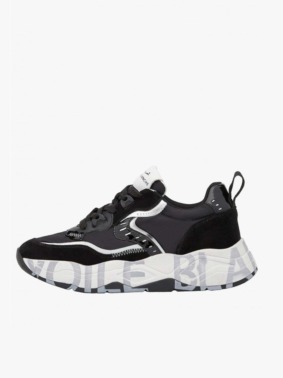 sneakers club 105 001-2017475-05 1A03NERO VOILE BLANCHE 