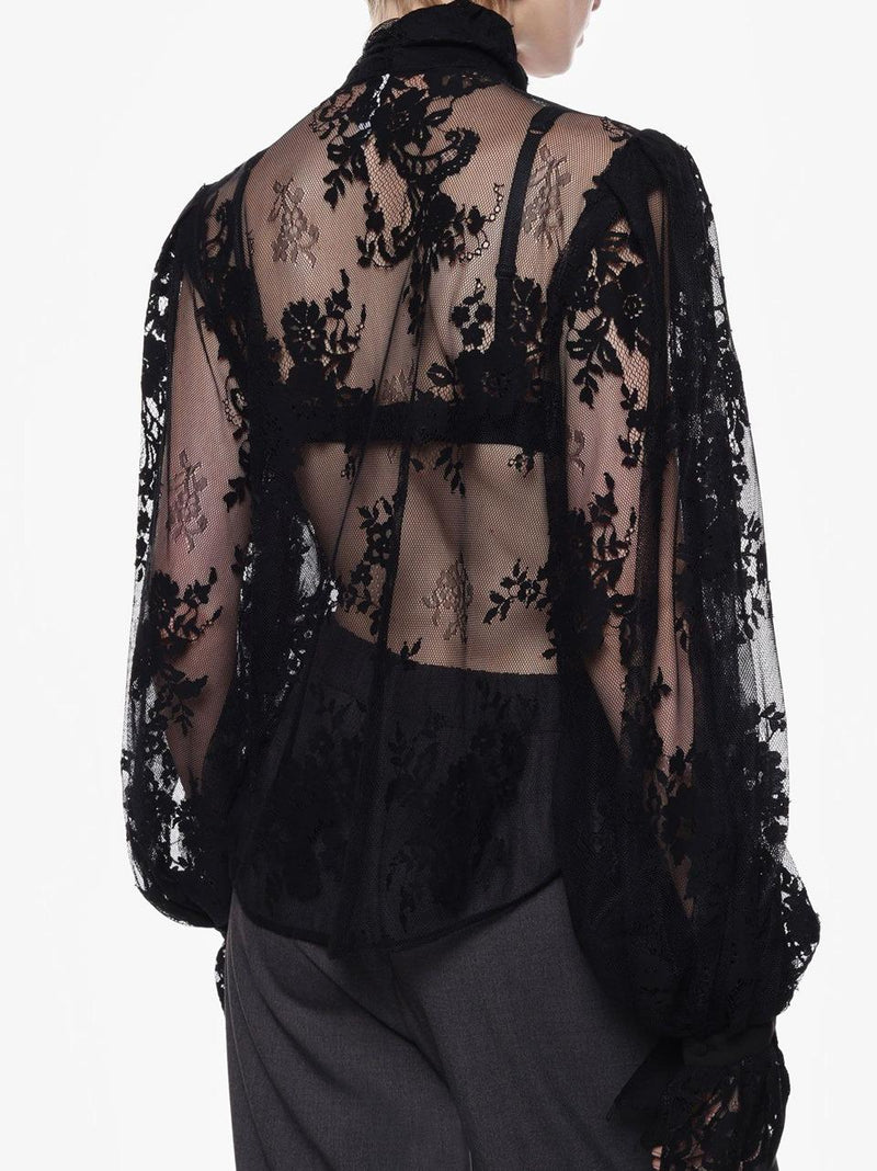 camicia pizzo CND1KHO N SELECTED 