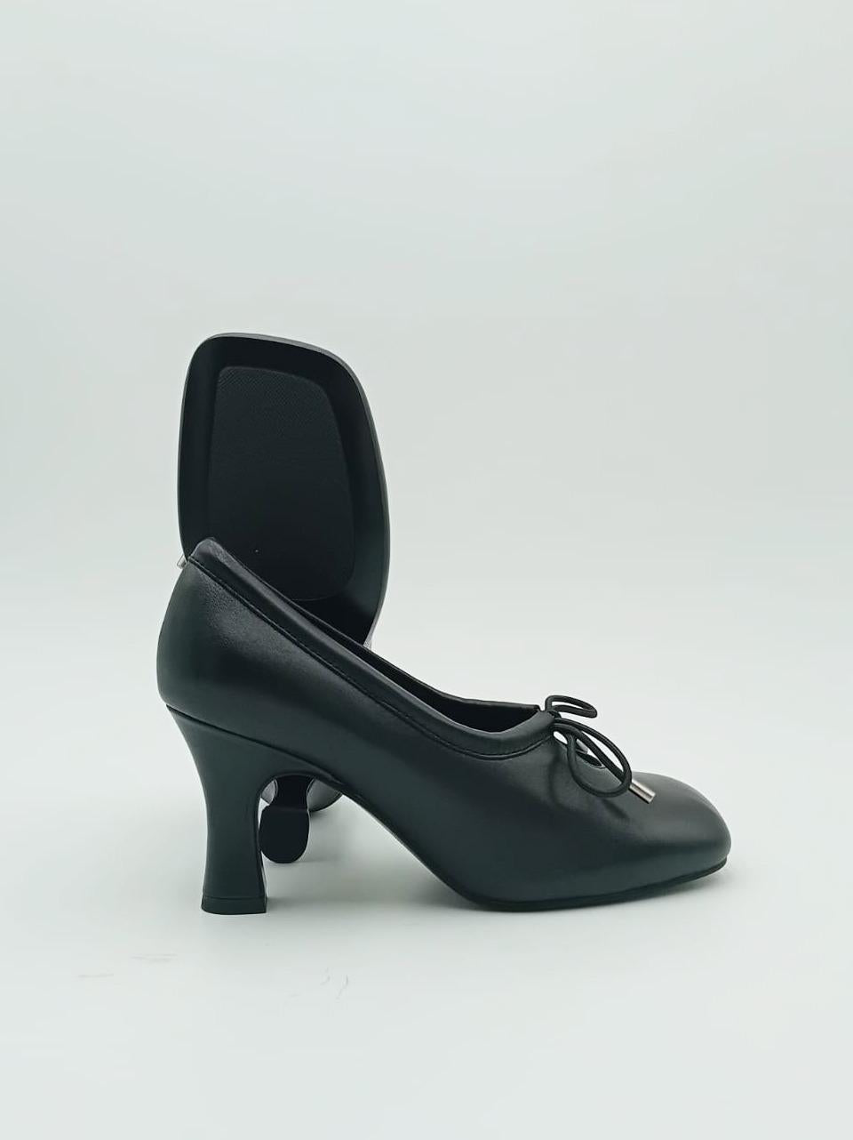 decollette con fiocco tacco h 70mm BM1002X NERO BRUNO PREMI 