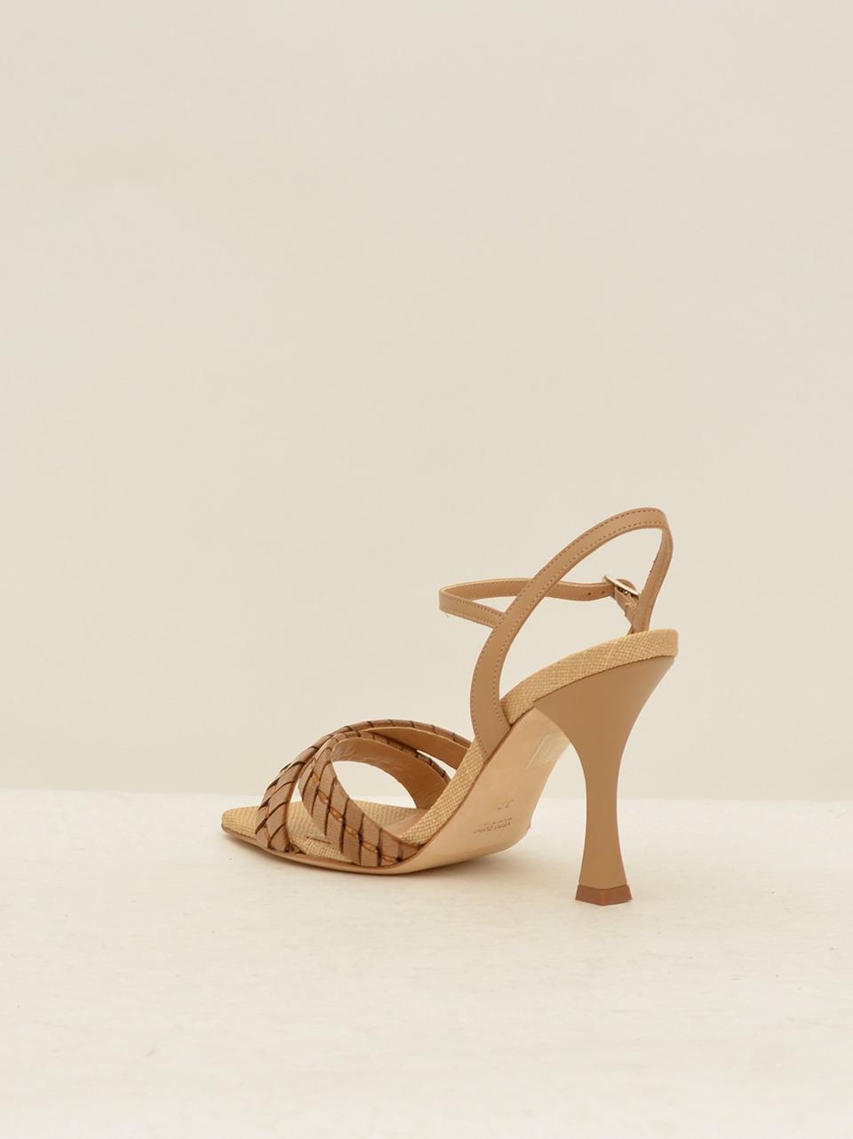 sandalo incrocio tacco 90mm 2298 LEGNO CHANTAL 