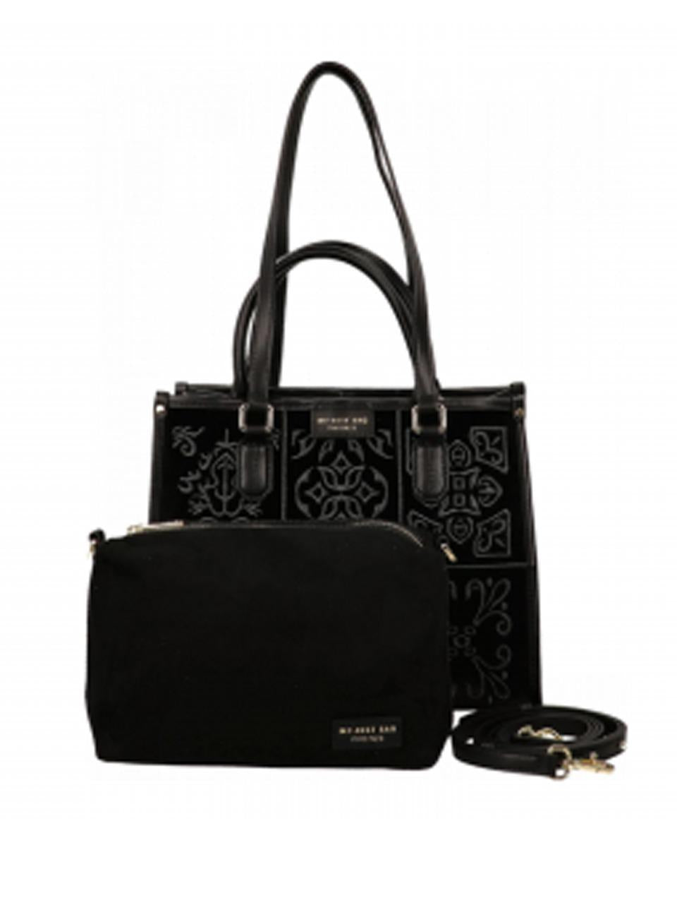 borsa lisbona velvet grande 1001 NERO MY-BEST BAGS 